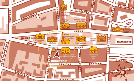 SUN FOOD Bagetéria - Mapa